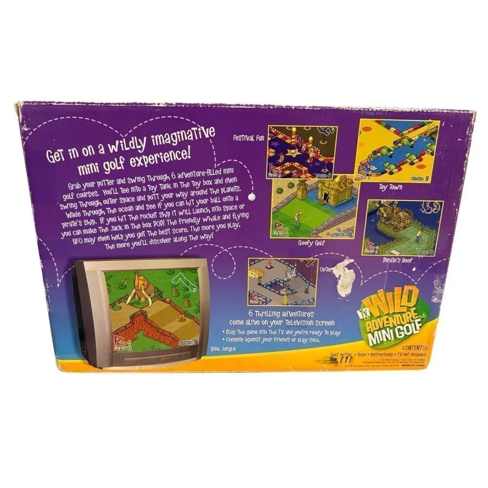 Vintage Rare Brand New in Box Hasbro TV Wild Adventure Mini Golf Plug & Play